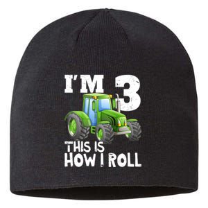 Green Farm Tractor 3rd Birthday Party Gifts 3 Year Old Sustainable Beanie