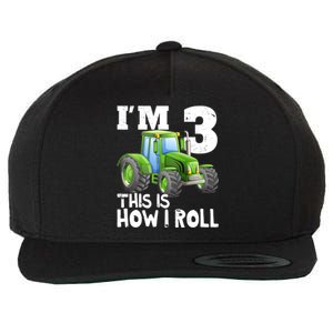 Green Farm Tractor 3rd Birthday Party Gifts 3 Year Old Wool Snapback Cap