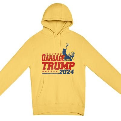 Garbage For Trump 2024 Gift Premium Pullover Hoodie