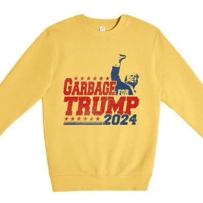 Garbage For Trump 2024 Gift Premium Crewneck Sweatshirt