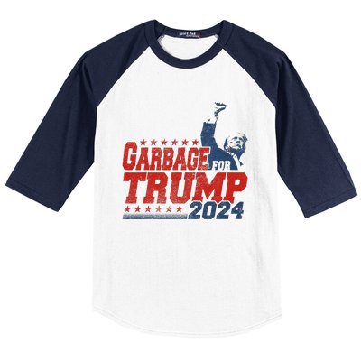 Garbage For Trump 2024 Gift Baseball Sleeve Shirt