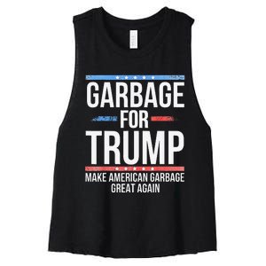 Garbage For Trump Make American Garbage Great Again Gift Women's Racerback Cropped Tank