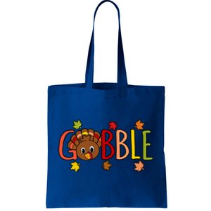 Gobble Funny Turkey Thanksgiving Family Graphic Gift Tote Bag