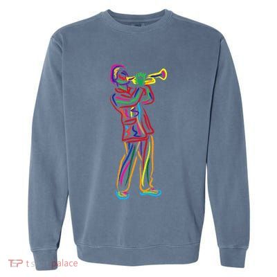 Gifts For Trumpeter Jazz Music Musician Trumpet Garment-Dyed Sweatshirt