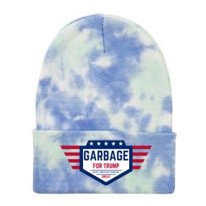 Garbage For Trump Make American Garbage Great Tie Dye 12in Knit Beanie