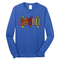 Gobble Funny Turkey Thanksgiving Family Graphic Great Gift Long Sleeve Shirt