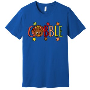 Gobble Funny Turkey Thanksgiving Family Graphic Great Gift Premium T-Shirt