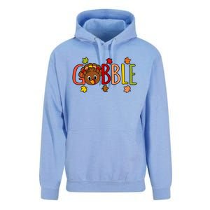 Gobble Funny Turkey Thanksgiving Family Graphic Great Gift Unisex Surf Hoodie