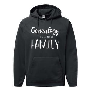 Genealogy Family Tree Genealogist Ancestry Ancestor Gift Performance Fleece Hoodie