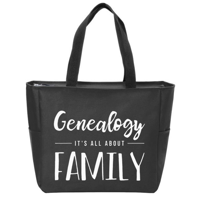 Genealogy Family Tree Genealogist Ancestry Ancestor Gift Zip Tote Bag