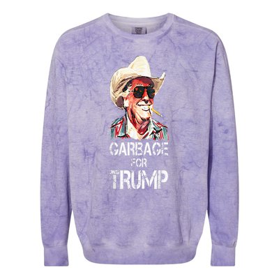 Garbage For Trump 2024 Colorblast Crewneck Sweatshirt