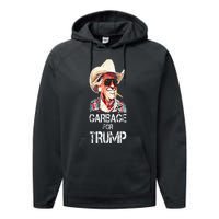 Garbage For Trump 2024 Performance Fleece Hoodie