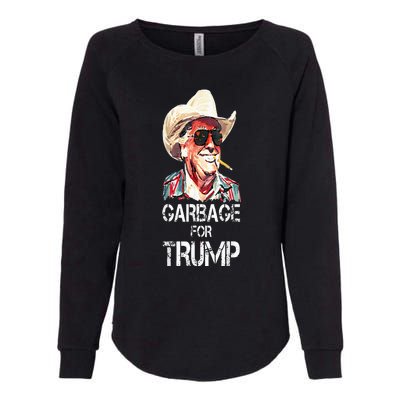 Garbage For Trump 2024 Womens California Wash Sweatshirt