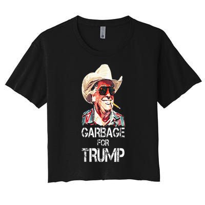 Garbage For Trump 2024 Women's Crop Top Tee