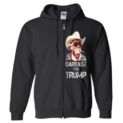 Garbage For Trump 2024 Full Zip Hoodie