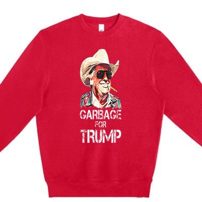 Garbage For Trump 2024 Premium Crewneck Sweatshirt