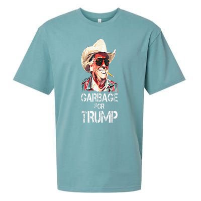 Garbage For Trump 2024 Sueded Cloud Jersey T-Shirt