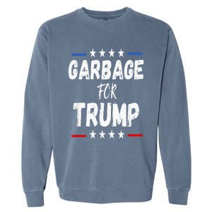 Garbage For Trump 2024 Garment-Dyed Sweatshirt