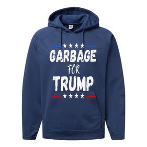 Garbage For Trump 2024 Performance Fleece Hoodie