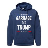 Garbage For Trump 2024 Performance Fleece Hoodie