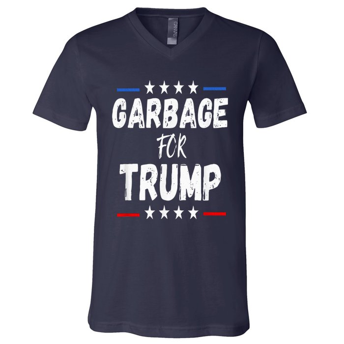 Garbage For Trump 2024 V-Neck T-Shirt