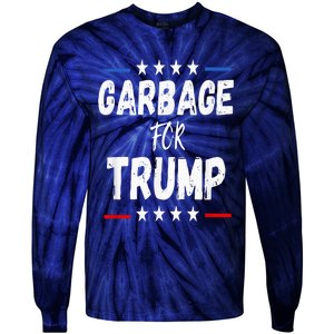 Garbage For Trump 2024 Tie-Dye Long Sleeve Shirt