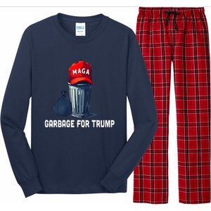 Garbage For Trump Make American Garbage Great Again 2024 Long Sleeve Pajama Set