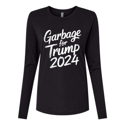 Garbage For Trump 2024 We Are Not Garbage Vote Trump Womens Cotton Relaxed Long Sleeve T-Shirt