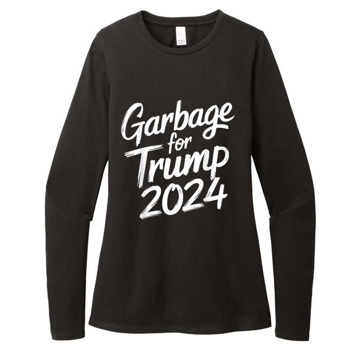 Garbage For Trump 2024 We Are Not Garbage Vote Trump Womens CVC Long Sleeve Shirt