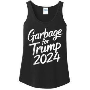 Garbage For Trump 2024 We Are Not Garbage Vote Trump Ladies Essential Tank