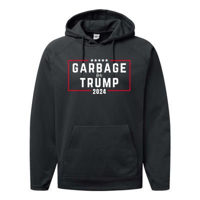 Garbage For Trump Make American Garbage Great Again Performance Fleece Hoodie