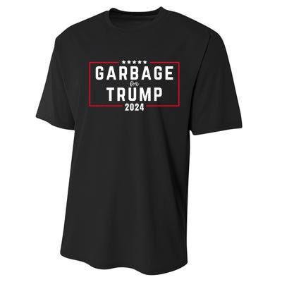 Garbage For Trump Make American Garbage Great Again Performance Sprint T-Shirt