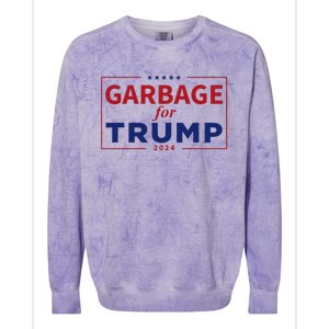 Garbage For Trump Proud Maga Garbage Trump Supporter Colorblast Crewneck Sweatshirt