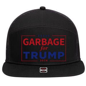 Garbage For Trump Proud Maga Garbage Trump Supporter 7 Panel Mesh Trucker Snapback Hat