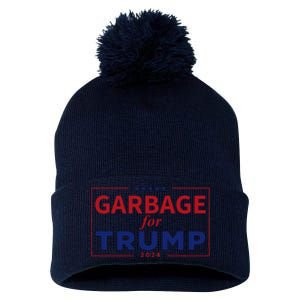 Garbage For Trump Proud Maga Garbage Trump Supporter Pom Pom 12in Knit Beanie