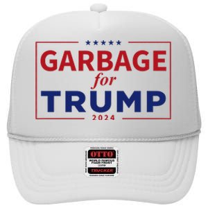 Garbage For Trump Proud Maga Garbage Trump Supporter High Crown Mesh Back Trucker Hat