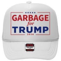 Garbage For Trump Proud Maga Garbage Trump Supporter High Crown Mesh Back Trucker Hat