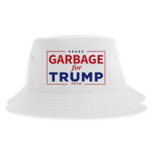 Garbage For Trump Proud Maga Garbage Trump Supporter Sustainable Bucket Hat