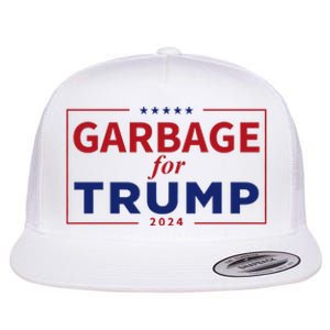 Garbage For Trump Proud Maga Garbage Trump Supporter Flat Bill Trucker Hat