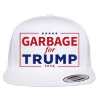 Garbage For Trump Proud Maga Garbage Trump Supporter Flat Bill Trucker Hat