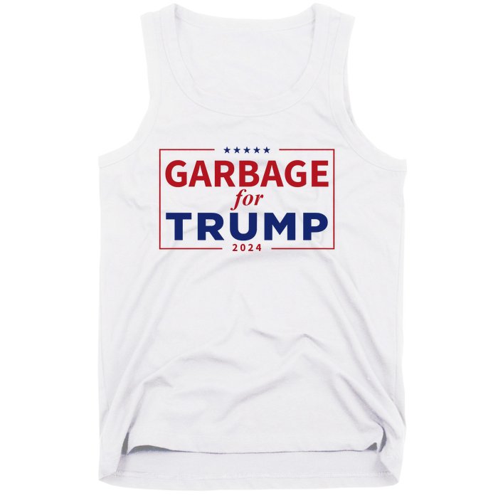 Garbage For Trump Proud Maga Garbage Trump Supporter Tank Top