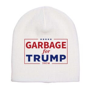 Garbage For Trump Proud Maga Garbage Trump Supporter Short Acrylic Beanie