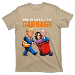 Garbage For Trump 2024 Funny Time To Take Out Garbage Biden Gift T-Shirt