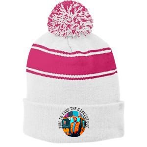 Garbage For Trump Make American Garbage Great Again Stripe Pom Pom Beanie