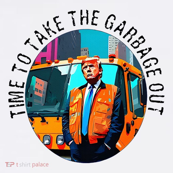 Garbage For Trump Make American Garbage Great Again Flat Bill Trucker Hat