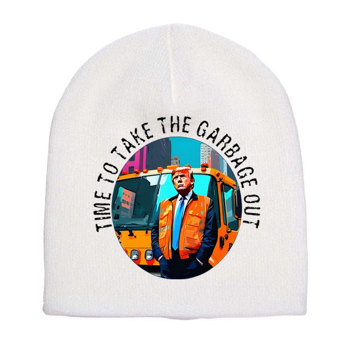 Garbage For Trump Make American Garbage Great Again Short Acrylic Beanie