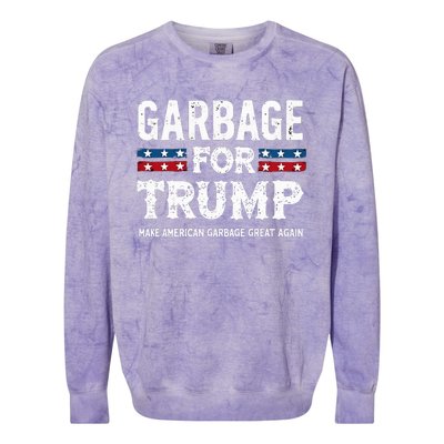 Garbage For Trump Make American Garbage Great Again Colorblast Crewneck Sweatshirt