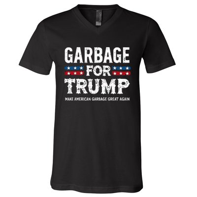 Garbage For Trump Make American Garbage Great Again V-Neck T-Shirt