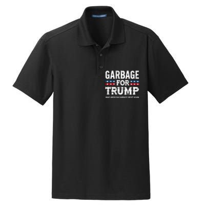 Garbage For Trump Make American Garbage Great Again Dry Zone Grid Polo