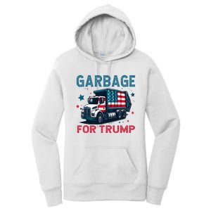 Garbage For Trump 2024 Elections 2024 Vote For Trump Women's Pullover Hoodie